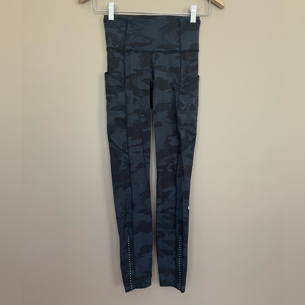 {Lululemon} Fast and Free Tight II 25" Nulux in Incognito Camo Multi Grey - 2